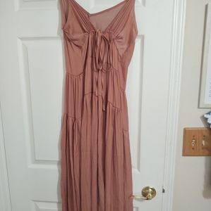 Cupshe XS silky drawstring maxi dress